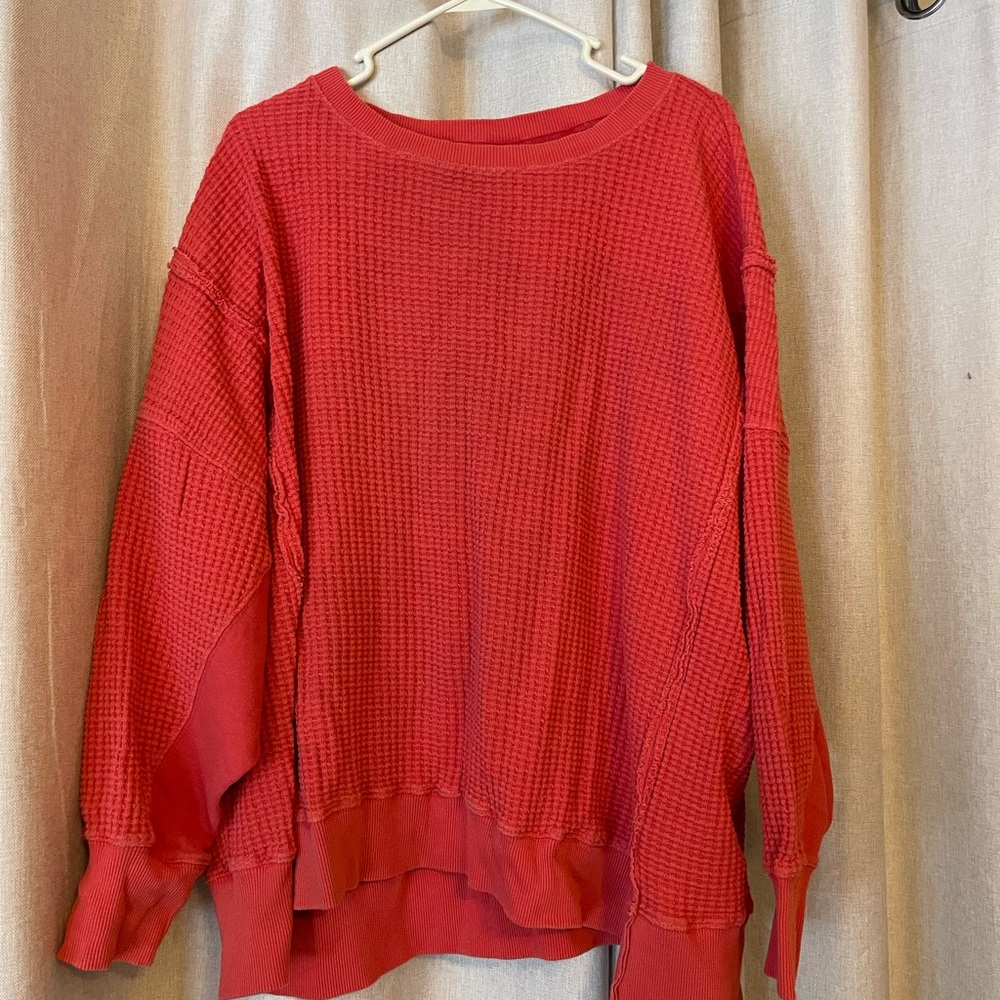 American Eagle Outfitters Textured Red Sweater